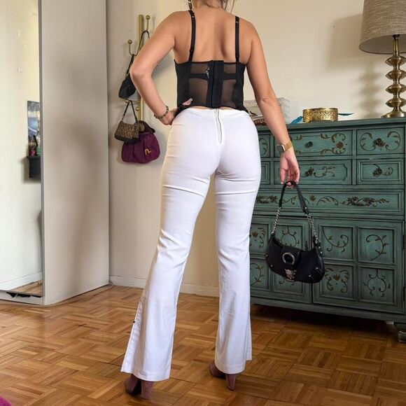 American-vintage Women's Black and White Trousers - Picture 6 of 8